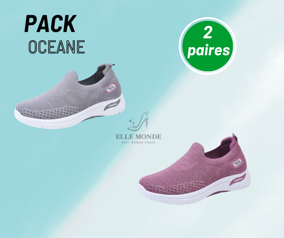 Océane- Chaussures de marche respirantes et Décontractées pour Femmes