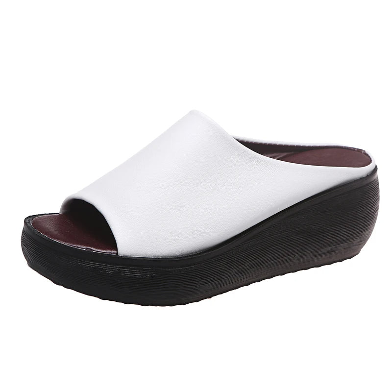 Leonie- Sandales à semelle en cuir pour femmes