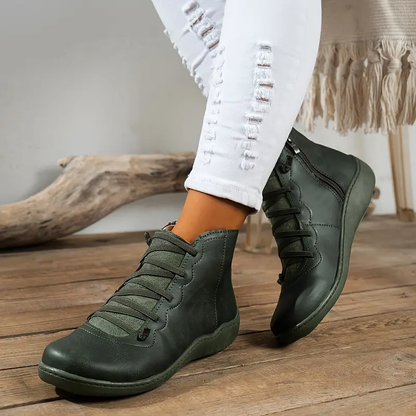 RIMA-Bottines vintage en cuir confortables pour femmes