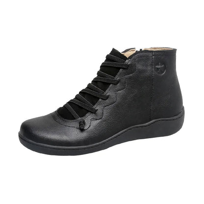 RIMA-Bottines vintage en cuir confortables pour femmes