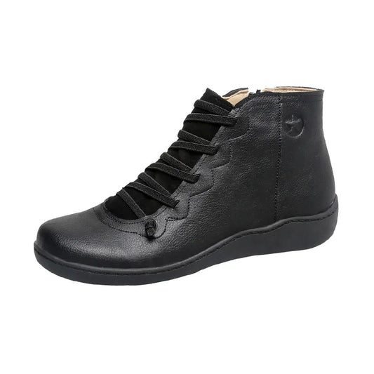 RIMA-Bottines vintage en cuir confortables pour femmes