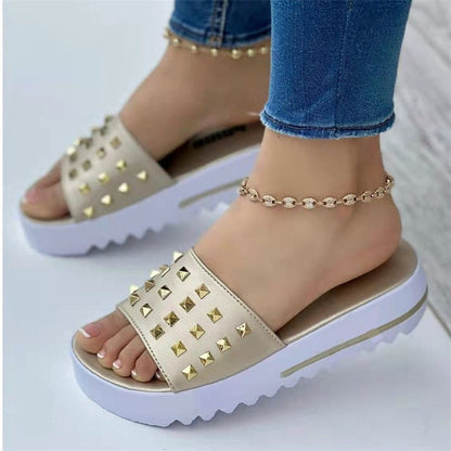 Anaelle- Sandales à rivets décontractées pour femmes