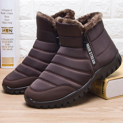 CHERY- Bottines de neige zippées en coton chaud pour femmes