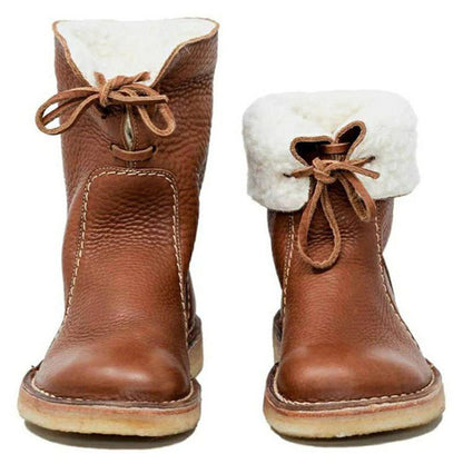 FRIMA- BOTTES IMPERMÉABLES EN CUIR POLAIRE AVEC DOUBLURE EN LAINE pour femmes