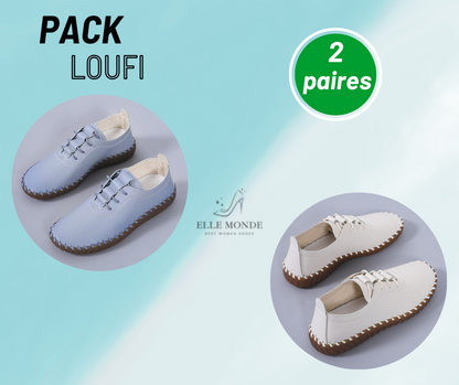 LOUFI- Chaussures légères et Antidérapantes en Cuir