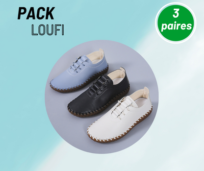 LOUFI- Chaussures légères et Antidérapantes en Cuir