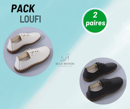 LOUFI- Chaussures légères et Antidérapantes en Cuir