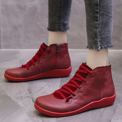 RIMA-Bottines vintage en cuir confortables pour femmes