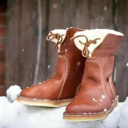 FRIMA- BOTTES IMPERMÉABLES EN CUIR POLAIRE AVEC DOUBLURE EN LAINE pour femmes