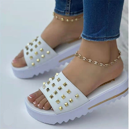 Anaelle- Sandales à rivets décontractées pour femmes
