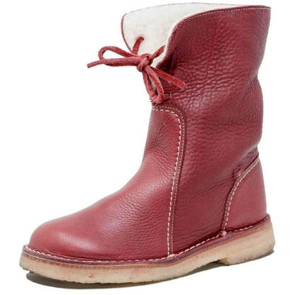 FRIMA- BOTTES IMPERMÉABLES EN CUIR POLAIRE AVEC DOUBLURE EN LAINE pour femmes