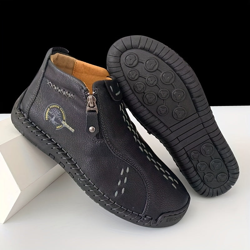 Muriel- Bottines en cuir confortables et antidérapantes pour femmes