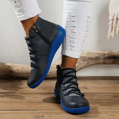 RIMA-Bottines vintage en cuir confortables pour femmes