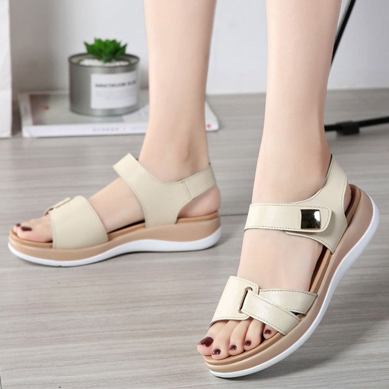 Diana- Sandales en cuir confortables et antidérapantes pour femmes