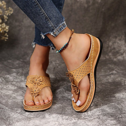 Cécile- Sandales à talons compensés pour femmes