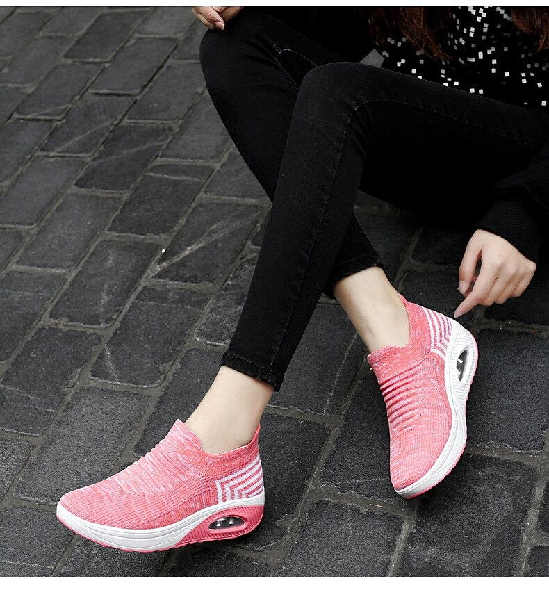 CELINE- Baskets de marche Confortables élastiques